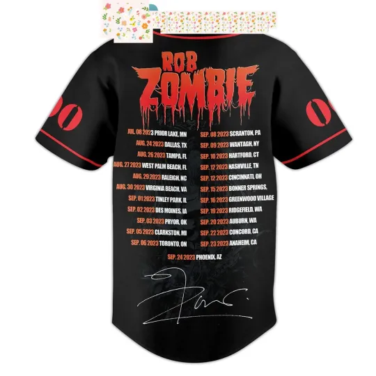 Discover Rob Zombie Tour 2023 Custom Baseball Jersey