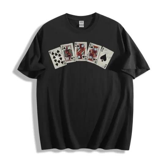 Discover Spades Poker Hand T-Shirt, Casino Fun Tee