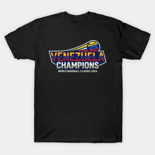 Discover Venezuela Champions world Baseball classic 2026   T- shirt