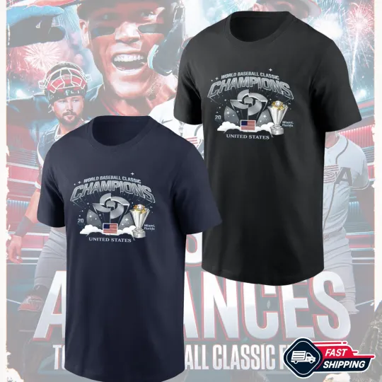 Discover USA Team Baseball 2026 World Baseball Classic Champions T-Shirt S-5XL