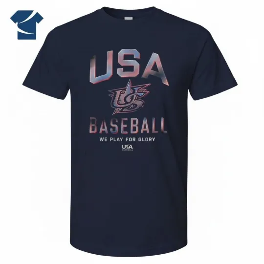 Discover Official USA Team World Baseball Classic 2026 For Glory  T-Shirt - Navy