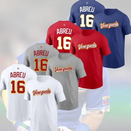 Discover Wilyer Abreu #16 Venezuela 2026 World Baseball Classic Name & Number