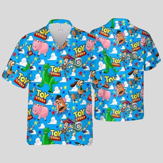 Discover Disney Toy Story Hawaiian Shirt, Magical Castle Hawaiian Gift, Woody Buzz Lightyear Button Up Shirt, Best Hawaii For Toy Story Lovers