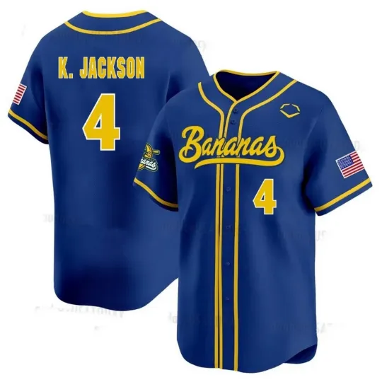 Discover Personalized Savannah Bananas KJ Jackson #4 Baseball Jersey Shirt