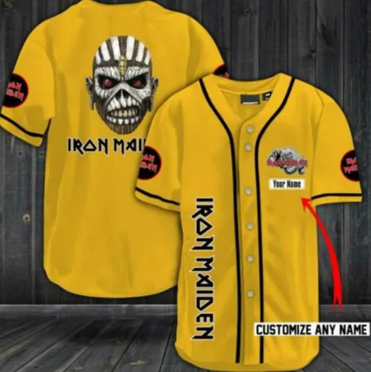 Discover Personalized Iron Maiden Band Baseball Jersey Men Women