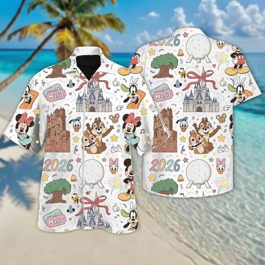 Discover Mickey Disneyworld Hawaiian Shirt, Magic Kingdom Nostalgic Shirt, Disney Trip Matching Shirt, Magic Kingdom Gifts, Disney Summer Shirt