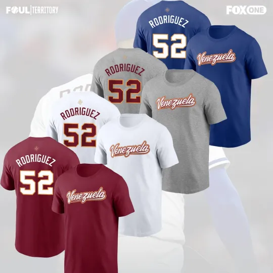 Discover Eduardo Rodriguez #52 Venezuela 2026 World Baseball Classic Name & Number