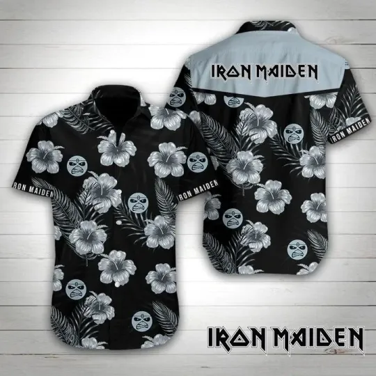 Discover Iron Maiden Music Band Men Aloha Hawaiian Shirt Beach Gift