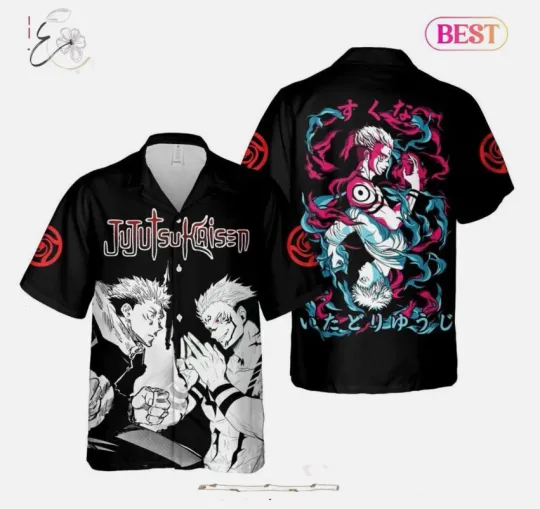 Discover Sukuna Ryomen Yuji Itadori Hawaiian Shirt Jujutsu Satoru Anime Shirt for Men Wom