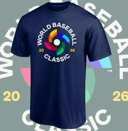Discover 2026 World Baseball Classic Logo T-Shirt - Navy