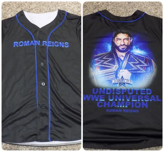 Discover Roman Reigns Wrestling Entertainment Wrestlemania Universal Champion Jersey Wrestling Printed