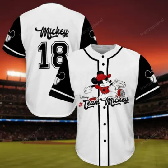 Discover Personalized Mickey Mouse 3D Baseball Jersey Shirt for Men