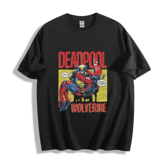 Discover Wolverine Deadpool T-Shirt, Bold Yellow Suit Carry Tee