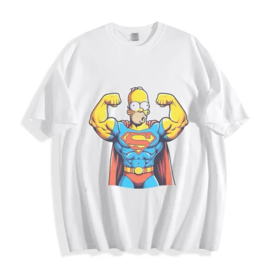 Discover Super Homer Hero T-Shirt, Epic Musclebound Tee