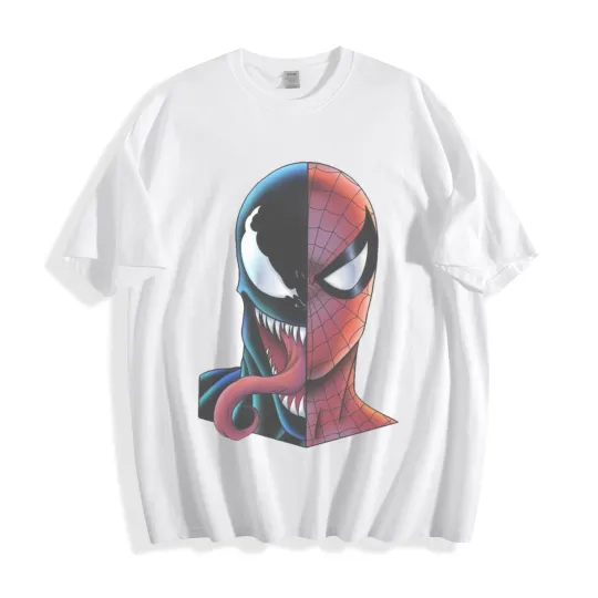 Discover Spider-Man & Venom Split T-Shirt, Epic Superhero Tee