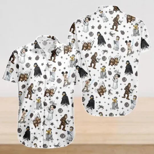 Discover Disney Mickey Jedi And Friends Star Wars Mickey Minnie Hawaiian Shirt 2026