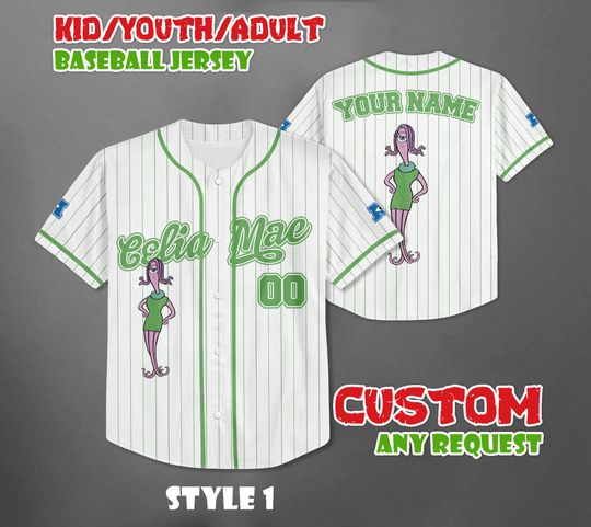 Discover Custom Disney Monster Inc Celia Mae Baseball Jersey, Birthday Gift for Monster Inc Fans Family