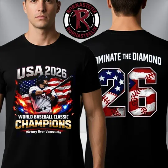 Discover Usa 2026 World Baseball Classic Champions Victory Over Venezuela T-Shirt