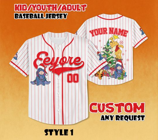 Discover Custom Eeyore Baseball Jersey, Pooh Fan Gift, Disney Trip Shirt