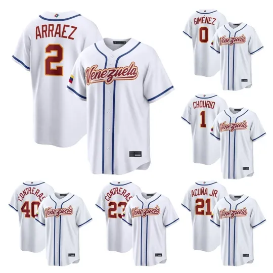 Discover Men's/Youth Venezuela Baseball White 2026 World Baseball Classic Printed Jersey
