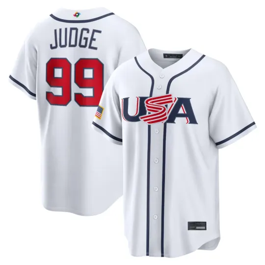 Discover Men's/Youth USA Aaron Judge White 2026 World Baseball Classic Printed Jersey
