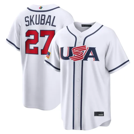 Discover Men's/Youth USA Tarik Skubal White 2026 World Baseball Classic Printed Jersey