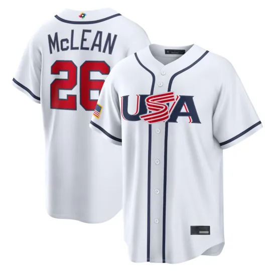 Discover Men's/Youth USA Nolan McLean White 2026 World Baseball Classic Printed Jersey