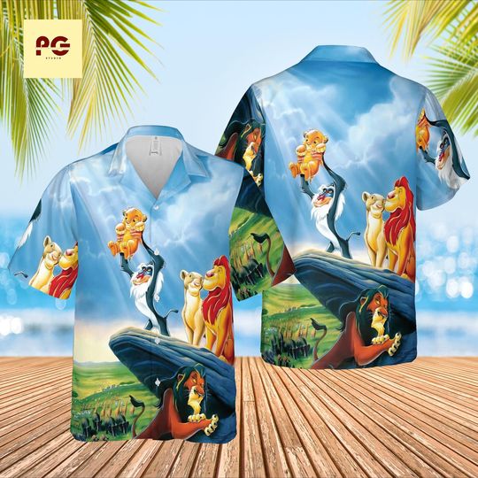 Discover Lion King Hawaiian Shirt, Disney Lion King Aloha Shirt, Simba Tropical Beach Shirt, Summer Vacation Gift