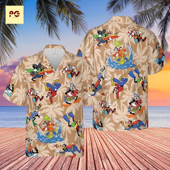 Discover Goofy Hawaiian Shirt, Funny Goofy Cartoon Aloha Shirt, Tropical Disney Vacation Shirt for Men Women