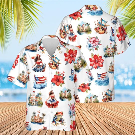 Discover Matching Aloha Hawaiian Shirt, American Flag Hawaiian Shirt, USA Founding Fathers Hawaiian Shirt