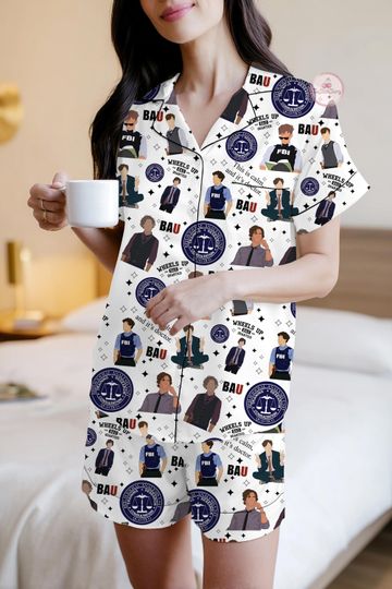 Discover Spencer Reid Criminal Minds Fan's Pajama Set, TV Show Matching Pajamas, Gift for Women, Cozy Sleepwear Set, Gift for Fans
