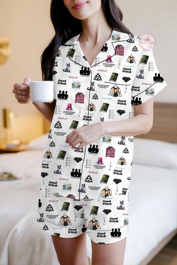 Discover Charmed Fan's Pajama Set, TV series fan pajama set, TV series prints, Gift For Woman, Gift for fan, Cozy Sleepwear Set