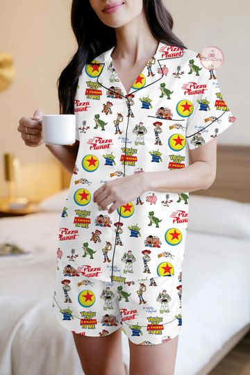Discover Disney Toy Story You've Got A Friend In Me Pajama Set, Toy Story Characters Sleepwear, Disneyland Trip Summer Pajamas, Gift For Him