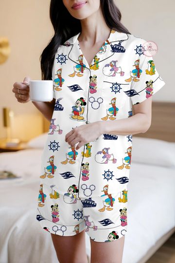 Discover Disney Mickey and Friends Alaska Pajama, Alaska Cruise 2026 Sleepwear, Disney Alaska Cruise Pjs, Cruise Trip Pjs