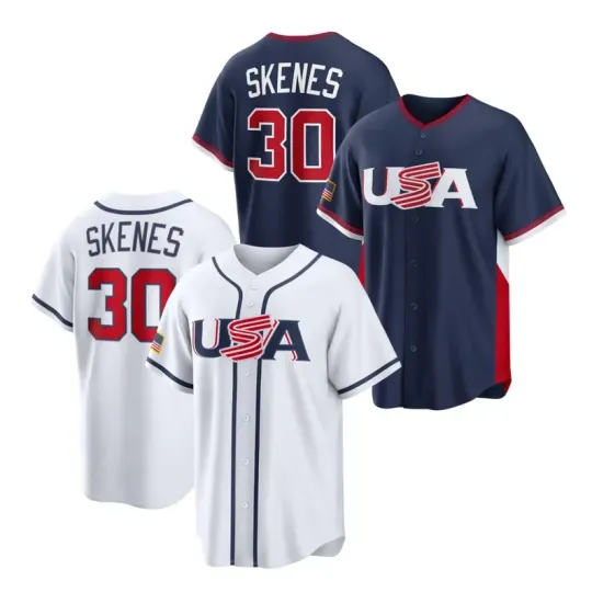 Discover Men's/Youth Paul Skenes #30 USA World Baseball Classic 2026 Jersey Printed