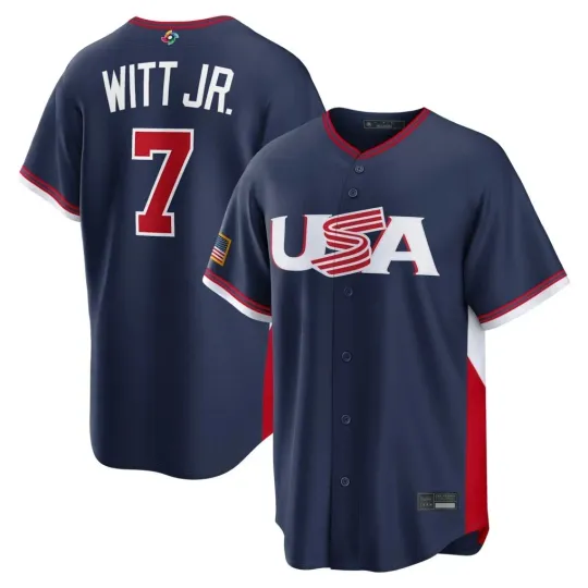 Discover #7 Witt Jr. 2026 World Classic Navy MEN Printed Jersey