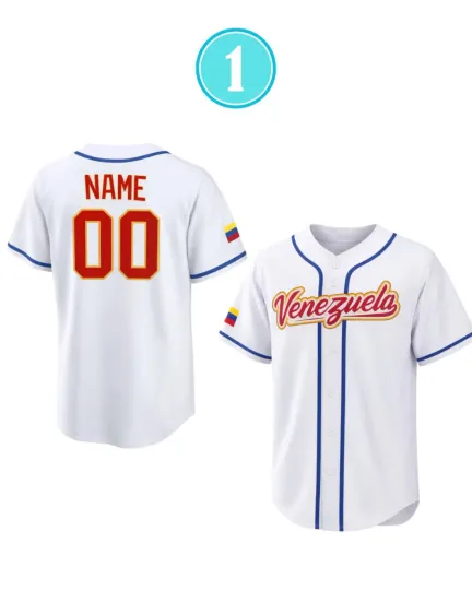 Discover Custom Venezuela Baseball Jersey 2026 World Baseball Royal/White Stiched