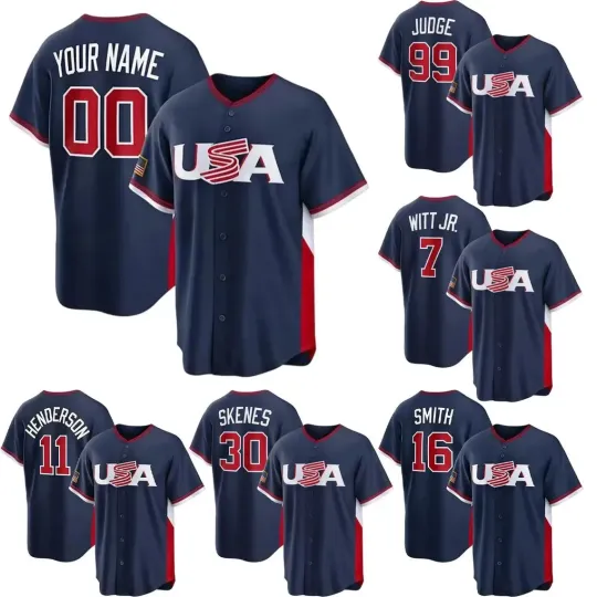Discover Custom Baseball Jersey USA White 2026 World Baseball Printed Shirt