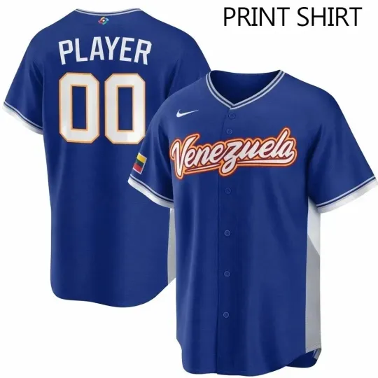 Discover Venezuela World Baseball Classic 2026 Blue Jersey Custom Gift For Fans  TH997