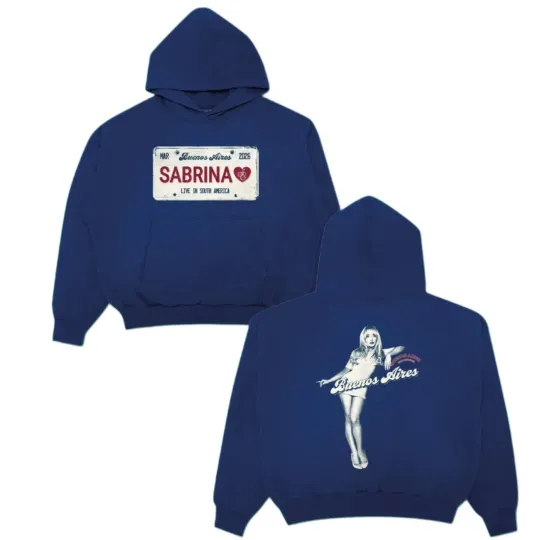 Discover Sabrina Style Lollapalooza Argentina 2026 Tour Double Sided Hoodie
