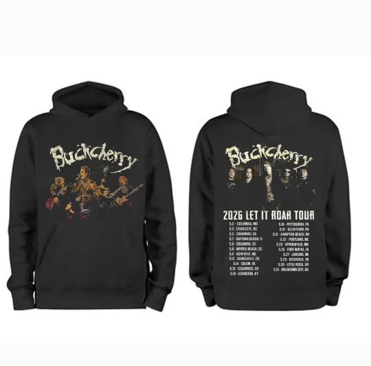 Discover Buckcherry 2026 Let It Roar Tour Double Sided Hoodie