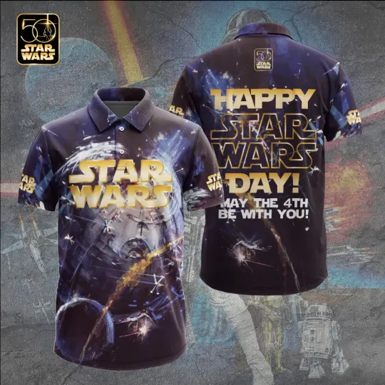 Discover Star Wars 50th Anniversary 3D Polo Shirt