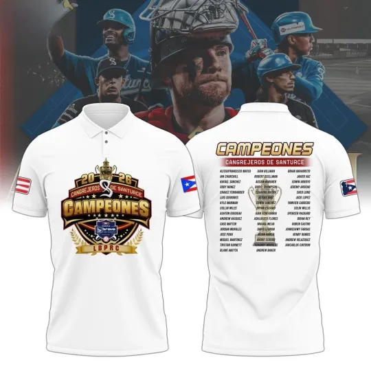 Discover Cangrejeros Special Campeón de la LBPRC 2026 Polo Shirt