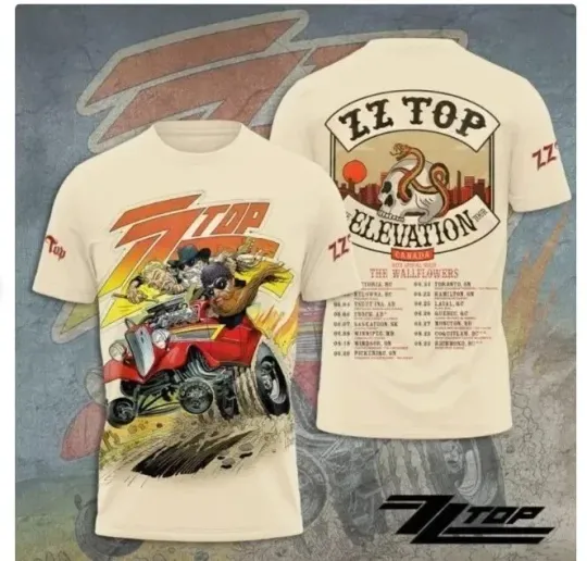 Discover Zz Top Tour 2025 3D T-Shirt for Father’s Day - Fan Gift