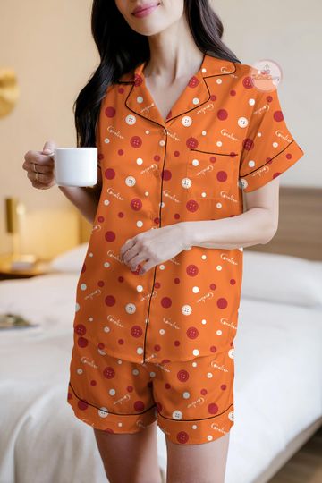 Discover Coraline Button Pattern Pajama Set  Spooky Halloween Sleepwear  Cozy Lounge Set for Women, Creepy Cute PJs Gift