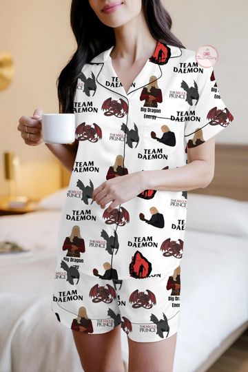 Discover Daemon Targaryen HOTD Fan's Pajama Set, Gift For Woman and Man, Gift for fan, Cozy Sleepwear Set