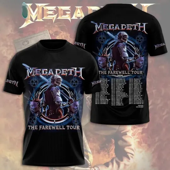 Megadeth 2026 Limited Edition 3D Graphic T-Shirt