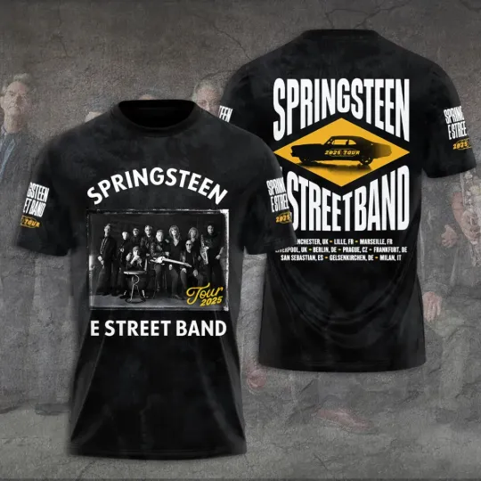 Discover Bruce Springsteen & The E Street Band 2025 Tour 3D AOP T-Shirt
