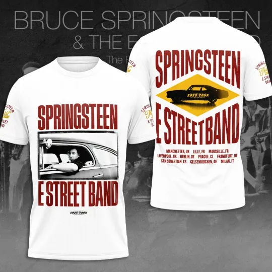 Discover Bruce Springsteen x The E Street Band 2025 Tour 3D T-Shirt