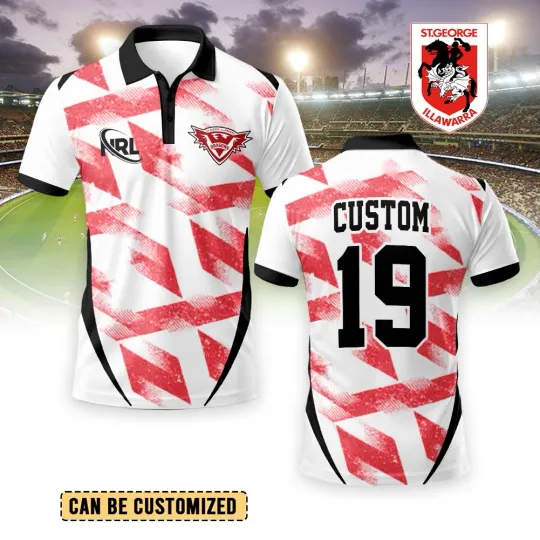 Discover St. George Illawarra Dragons Personalized Polo Shirt Gift For Fans